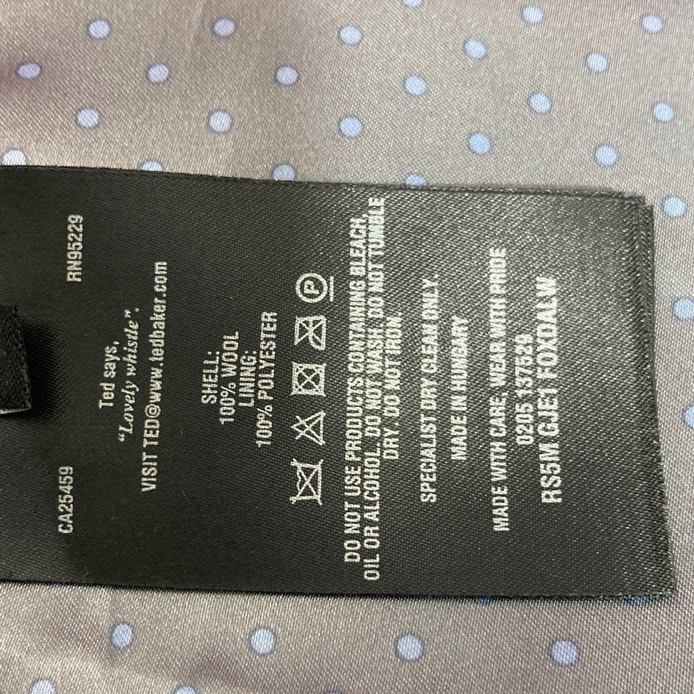 Ted Baker Blue and White Polka Dot Fabric - Picture 4 of 11